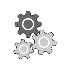 setting icon. gears sign/icon vector. cogs symbol . gear wheel mechanism .