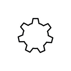 Gear icons set. Parameter or setting symbol. Isolated vector illustration on white background. cogwheel.