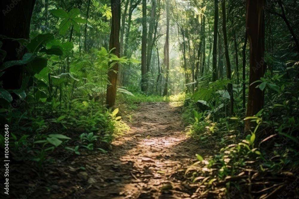 Wall mural Forest vegetation outdoors woodland.