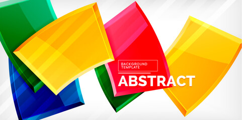 Colorful geometric abstract shapes. Illustration For Wallpaper, Banner, Background, Card, Book Illustration, landing page