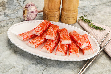 Crab meat stick surimi appetizer