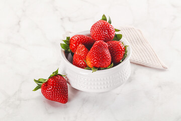 Sweet srawberry in the bowl