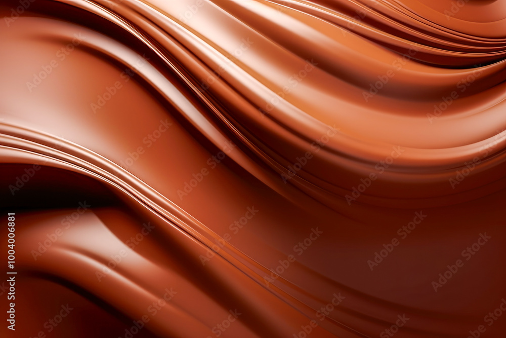 Poster a sleek and abstract wavy pattern in delicious chocolate colors offers a visual indulgence with its 