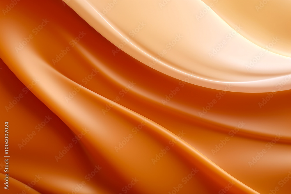 Poster warm gradient colors create soft arcs and flowing waves, forming a smooth and abstract design filled