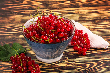 Ripe and juicy red currants berry
