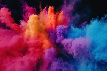 Vibrant Color Powder Explosion in Stunning Display