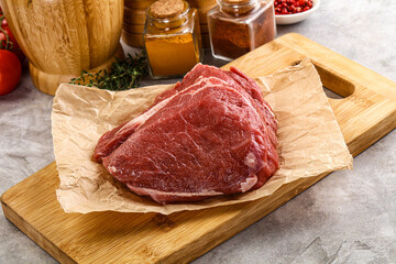 Raw beef piece for cooking