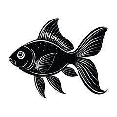 Goldfish silhouette vector