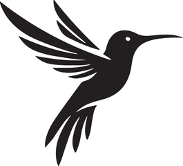 Illustration of a bird, Hummingbird Vector Silhouette, Hummingbird Illustration, Hummingbird Art Hand Drawn Line Art 