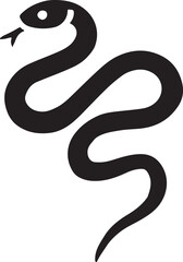 Snake Vector Silhouette, Snake Illustration, Snake Art Hand Drawn Line Art, Black and White Snake