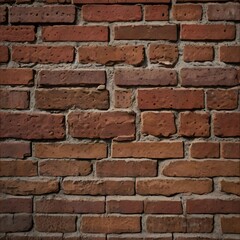Obraz premium Close-up of rustic red brick wall texture