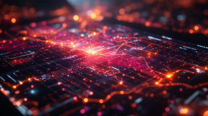 A digital tablet displaying scientific data charts, floating on a pastel canvas,