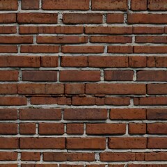 Obraz premium Close-up of rustic red brick wall texture