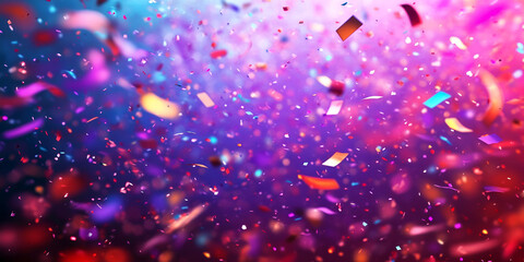 Colorful Confetti Explosion in Vibrant Hues
