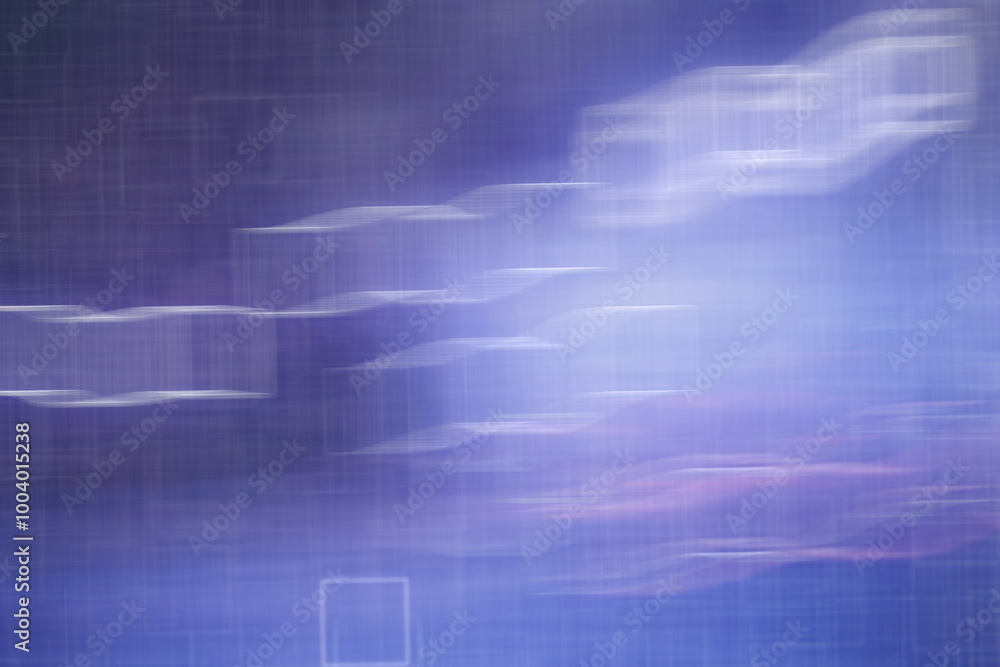 Poster blurred abstract / blue violet gradient background square bokeh, beautiful technological modern back