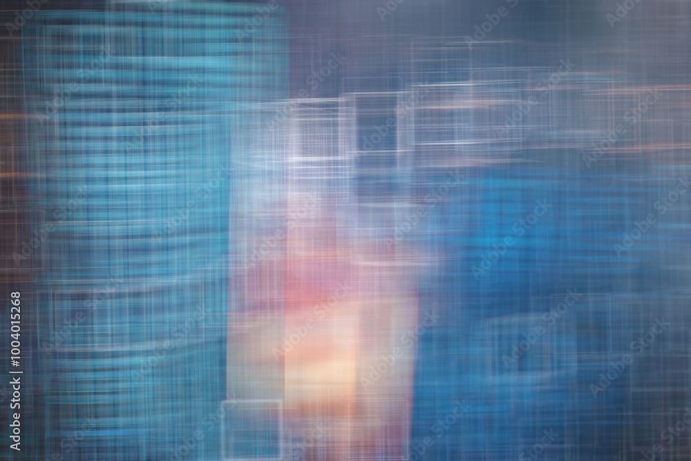 Sticker blurred abstract / blue violet gradient background square bokeh, beautiful technological modern back