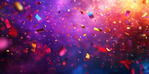 Colorful Confetti Explosion in Vibrant Hues