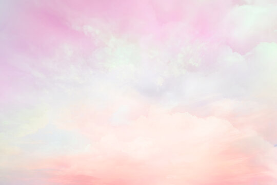 Fototapeta watercolor gradient pastel background clouds abstract, wallpaper heaven