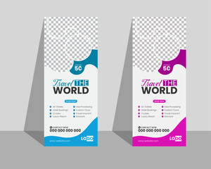 Roll-up banner stand template design