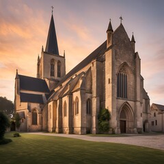 a church from the medieval era - Generative AI