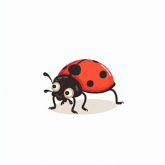 Fototapeta premium Cartoon lady bug animal.
