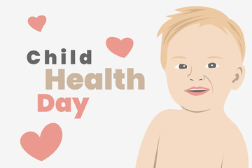 Child health day poster illustration