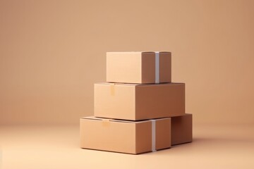 Obraz premium Cardboard box carton brown.