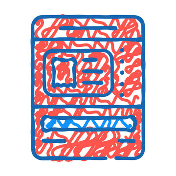 recommend clip art: ticket dispenser doodle icon sketch vector. ticket dispenser sign. isolated symbol illustration