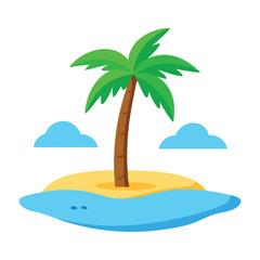 Tropical island with palm trees