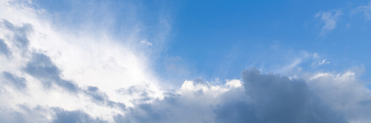 Pano image of wisps rising up from clouds