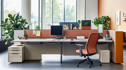 A workspace with customizable stations for individual preferences