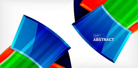 Vector abstract color geometric shapes. Illustration For Wallpaper, Banner, Background, Card, Book Illustration, landing page