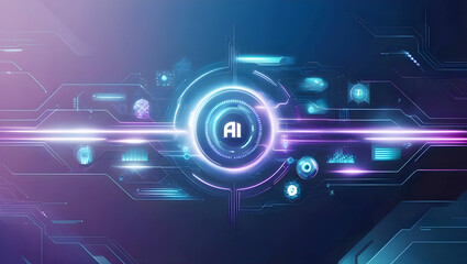 Minimalist technology background. Futuristic digital AI pattern