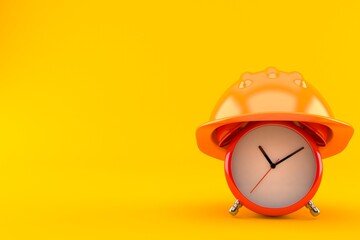 Alarm clock with hardhat