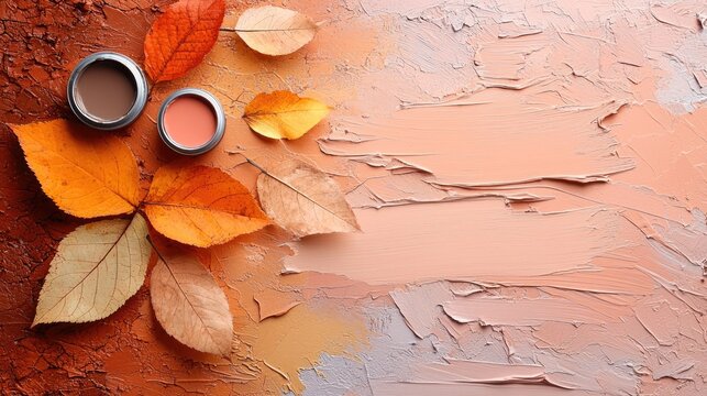 Vibrant Autumn Leaf Color Palette Paint Swatches for Design Inspiration