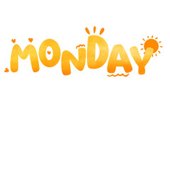 Fototapeta premium Happy Monday clipart