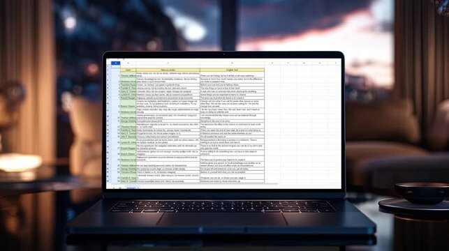 Laptop glitching during spreadsheet work, ends with hacker attack screen