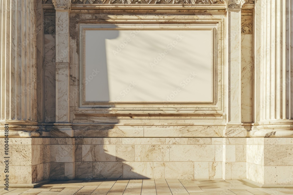 Wall mural Empty scene of ancient building architecture column old.