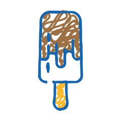 ice cream doodle icon sketch vector. ice cream sign. isolated symbol illustration
