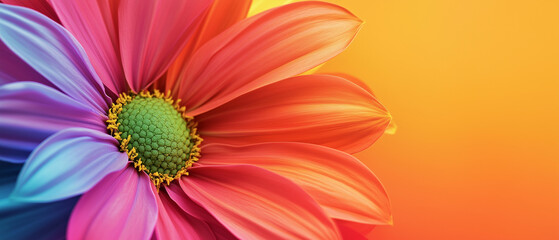 Obraz premium An illustration of vibrant rainbow-colored flowers, symbolizing LGBTQ pride and diversity. Each flower represents unique identities and the beauty of love and acceptance flourishing together.