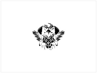 FALCON logo design ,vector, icon , line art, illustration and isolate template.