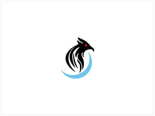 FALCON logo design ,vector, icon , line art, illustration and isolate template.