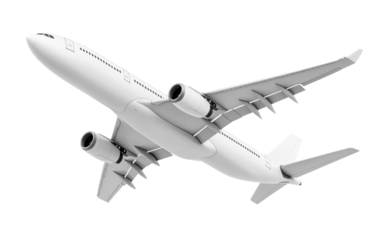 airplane isolated on white