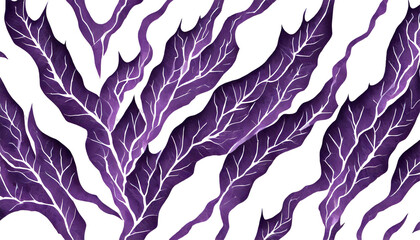 Purple Pattern Lightning Thunder Pattern on a isolated on white background. Generative AI.