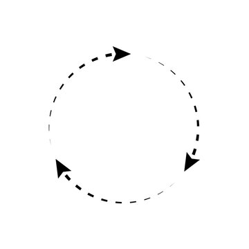 recommend clip art: Circular, round dash line, thin arrow icon