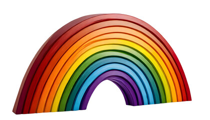 Rainbow Colors Symbol on a isolated on white background. Generative AI.