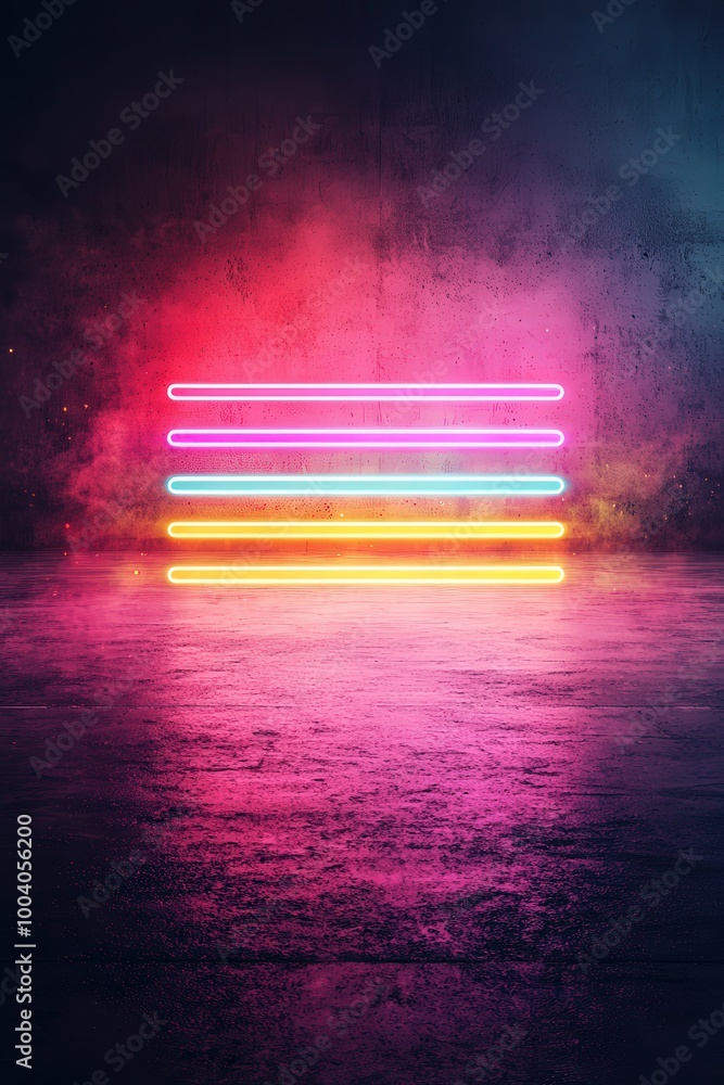 Poster abstract texture of glowing neon lines creating a grid pattern