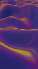 Abstract flowing waves in purple and yellow tones with starry accents..
