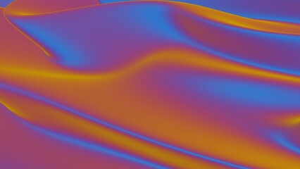 Abstract curved gradient waves in blue and orange tones..