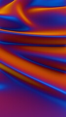 Abstract smooth flowing gradient with vibrant blue, orange, and red hues